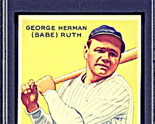 Image of a 1933 Goudey Ruth Card