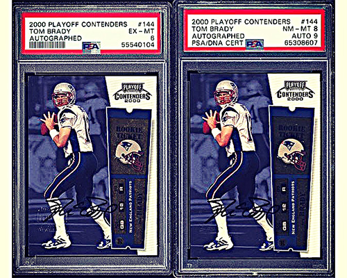 Image of Brady altered rookie card