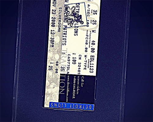 Image of a Tom Brady Debut Ticket