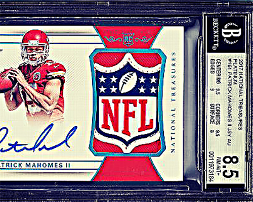 Image of NFL Shield Mahomes card