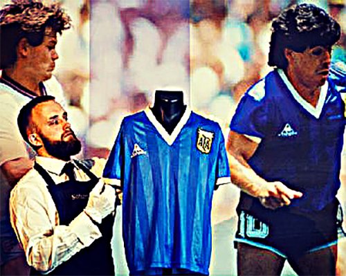 Image of Maradona 1986 Match worn jersey