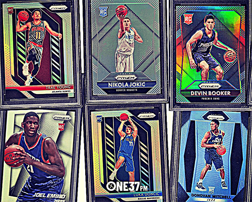 Image of a collage of basketball cards