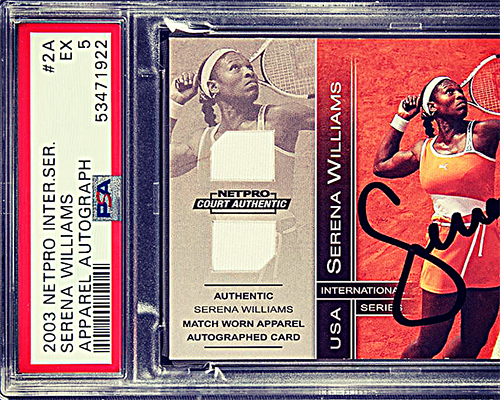 Image of a Serena Williams Rookie Card