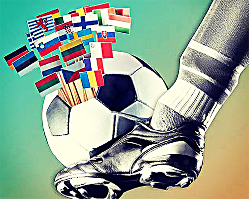 Image of a kicked soccer ball