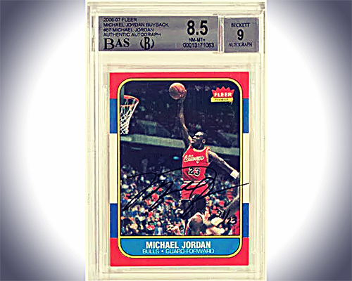 Image of Michael Jordan Signed Rookie Card