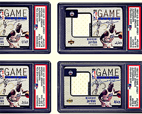 Image of a MJ Game Used auto card